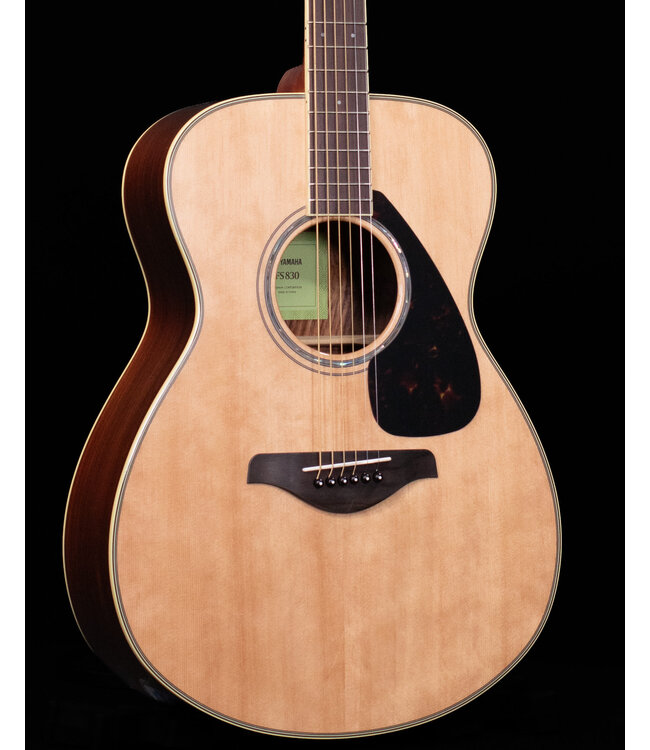Yamaha FS830 Small Body Acoustic, Solid Top, Mahogany FB, Natural