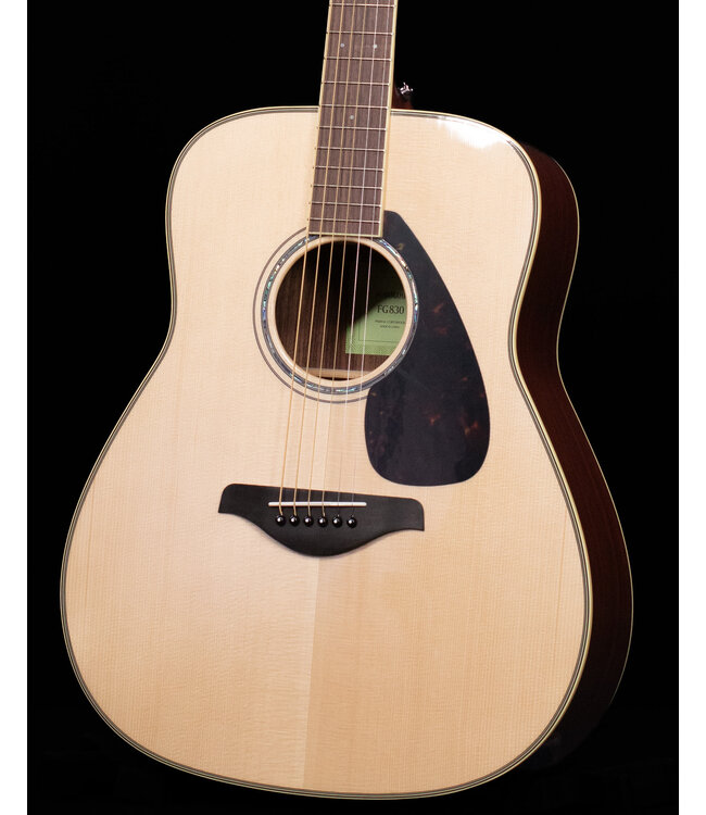 Yamaha FG830 Folk Acoustic Guitar, Natural