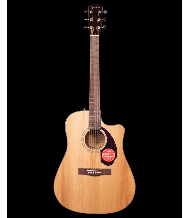 Fender CD-140SCE Dreadnought, Walnut FB, Natural with Case