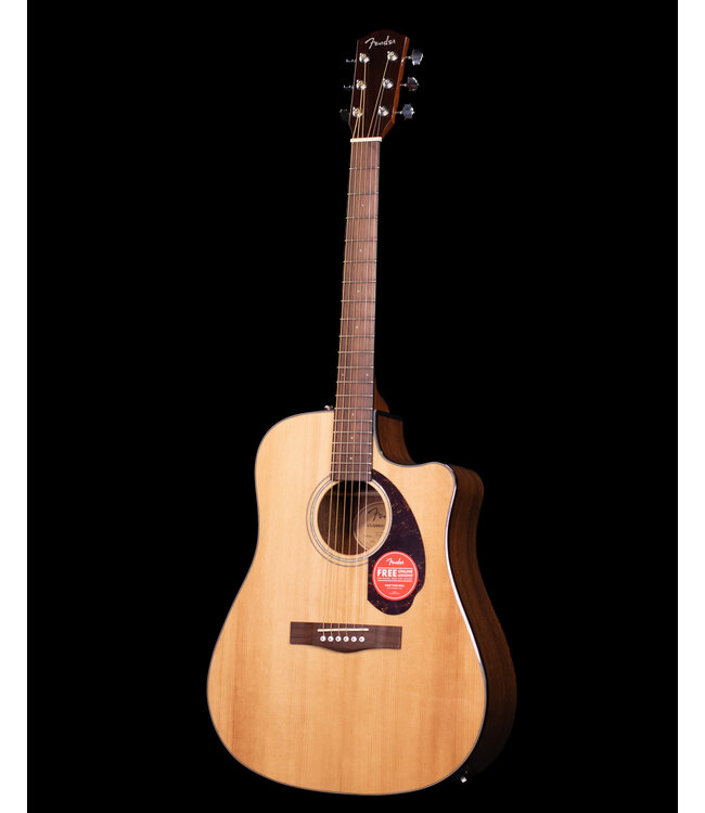 Fender CD-140SCE Dreadnought, Walnut FB, Natural with Case