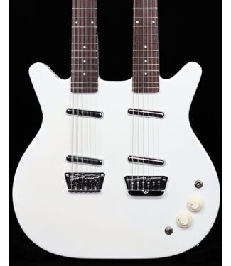Danelectro Danelectro 6/12 Double Neck, White Pearl - USED