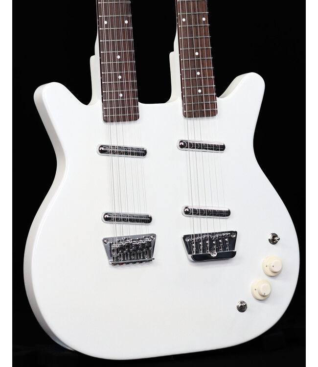Danelectro 6/12 Double Neck, White Pearl - USED