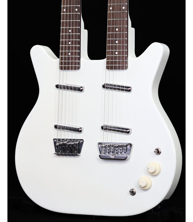 Danelectro 6/12 Double Neck, White Pearl - USED