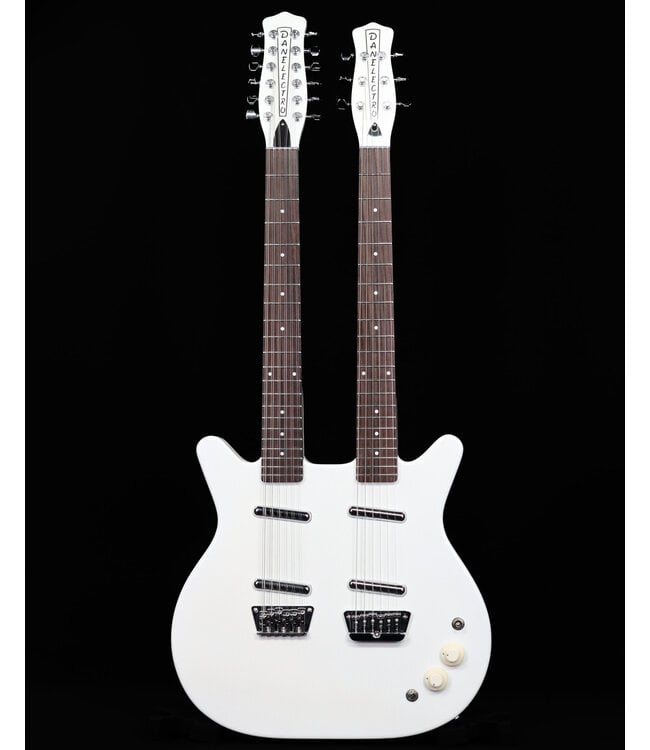 Danelectro 6/12 Double Neck, White Pearl - USED