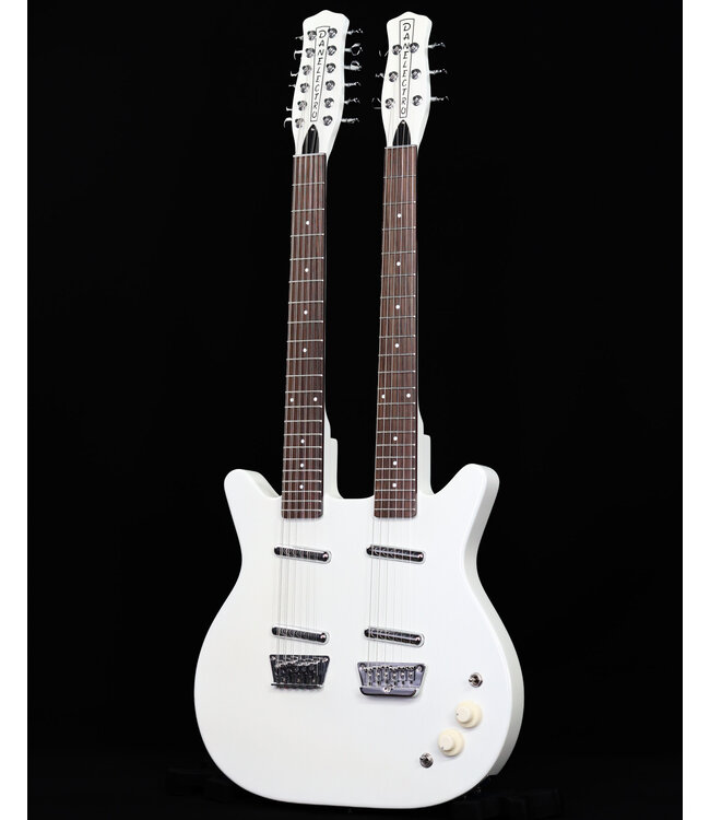 Danelectro 6/12 Double Neck, White Pearl - USED