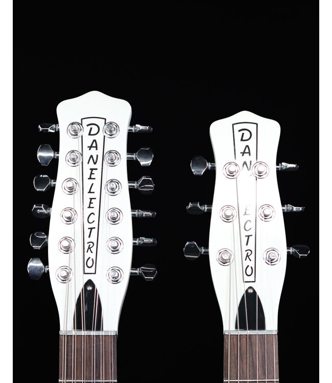 Danelectro 6/12 Double Neck, White Pearl - USED