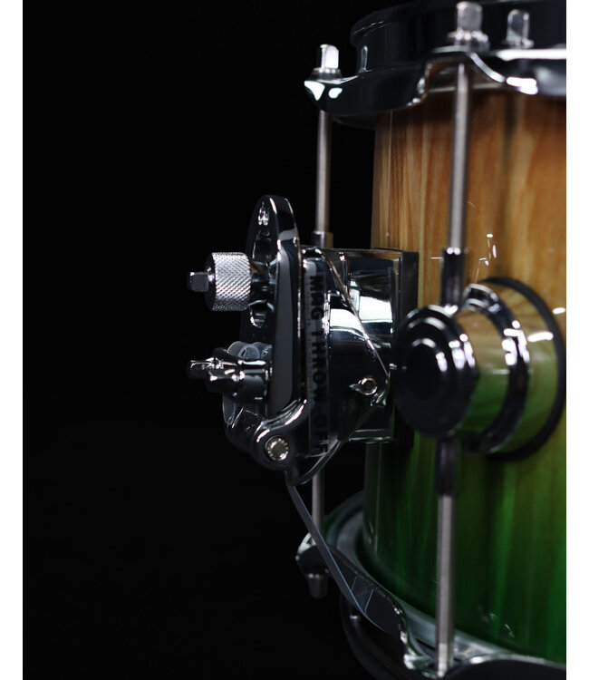 DW 14" x 6.5" Collector Series Maple Snare Drum, Natural to Emerald Fade over Olive Ash Burl
