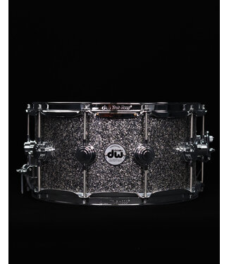 Drum Workshop DW 14" x 7" Collector's Series Maple Snare Drum, Black Galaxy, Chrome Hardware