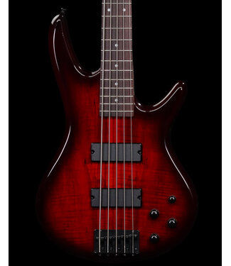 Ibanez Ibanez GSR205SM 5-String Bass, Spalted Charcoal Brown Burst