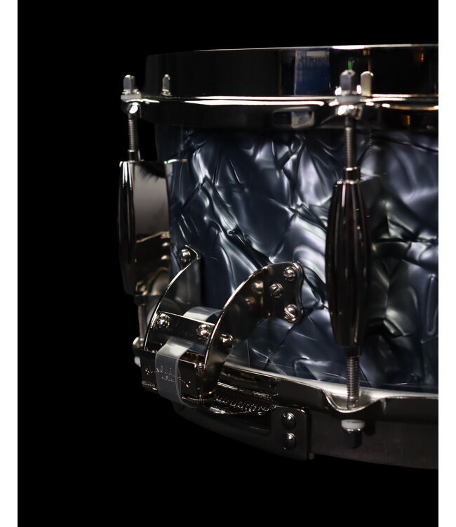 Slingerland 14" x 5.5" Radio King Solid Maple Snare Drum, Black Diamond Pearl