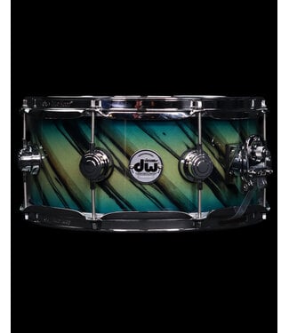 Drum Workshop DW 13" x 6" Collector's Series Exotic, Natural to Royal Blue Burst Over Twisted Ivory