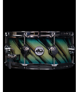 Drum Workshop DW 13" x 6" Collector's Series Exotic, Natural to Royal Blue Burst Over Twisted Ivory