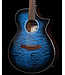 Ibanez AEWC16QA A/E Acoustic Guitar, Trans Blue Burst
