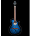 Ibanez AEWC16QA A/E Acoustic Guitar, Trans Blue Burst