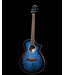 Ibanez AEWC16QA A/E Acoustic Guitar, Trans Blue Burst