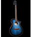 Ibanez AEWC16QA A/E Acoustic Guitar, Trans Blue Burst
