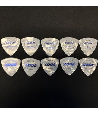 Cool Music Cool Music Coolcell Rubber Grip Triangle Picks, .75mm Med - Custom 10 Pack