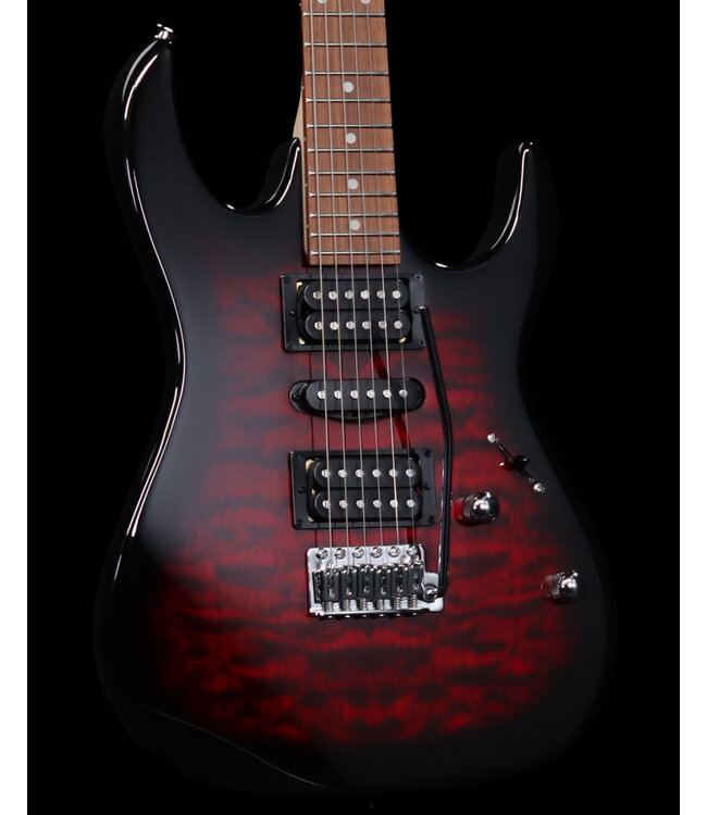 Ibanez GRX70QA, Transparent Red Burst