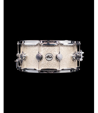 Drum Workshop DW 14" x 6.5" Collector's Series Maple Snare Drum, Broken Glass, Chrome Hardware