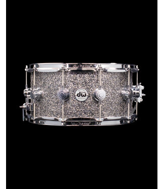 Drum Workshop DW 14" x 7" Collector's Series Maple Snare Drum, Black Galaxy, Chrome Hardware