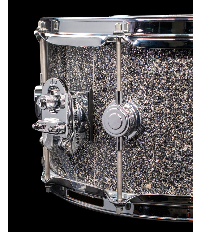 DW 14" x 7" Collector's Series Maple Snare Drum, Black Galaxy, Chrome Hardware