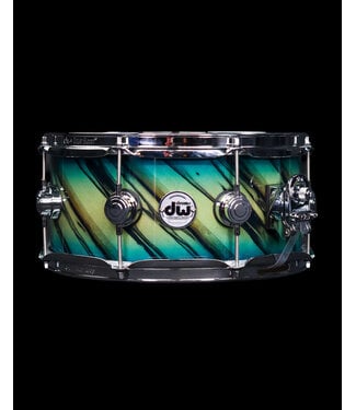 Drum Workshop DW 13" x 6" Collector's Series Exotic, Natural to Royal Blue Burst Over Twisted Ivory