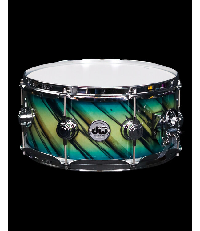 DW 13" x 6" Collector's Series Exotic, Natural to Royal Blue Burst Over Twisted Ivory