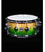 DW 14" x 6.5" Collector Series Maple Snare Drum, Natural to Emerald Fade over Olive Ash Burl