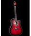 Ibanez PF28ECE Acoustic Electric, Transparent Red Sunburst Gloss