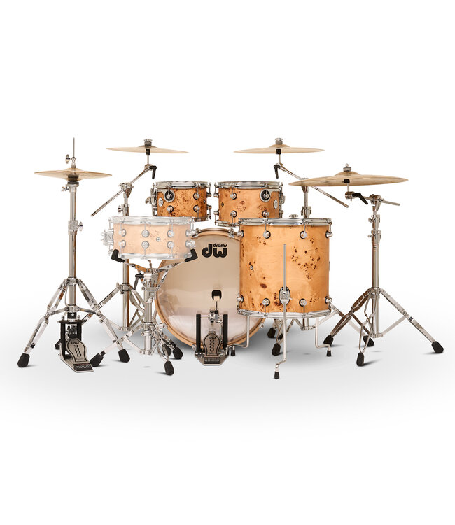 DW Design Series 4 Piece Limited Edition Shell Pack, Mapa Matte Birch