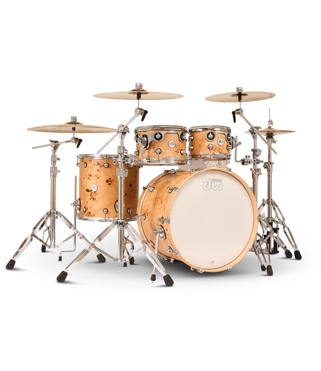 DW Design Series 4 Piece Limited Edition Shell Pack, Mapa Matte Birch