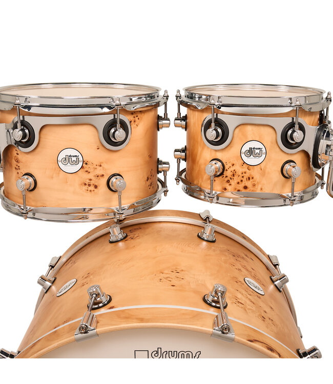 DW Design Series 4 Piece Limited Edition Shell Pack, Mapa Matte Birch