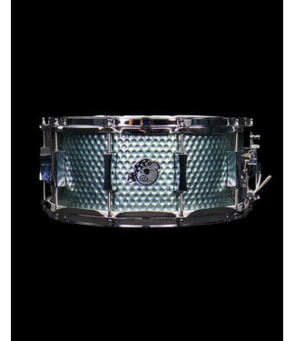 Pork Pie Pork Pie 14" x 6.5" Hammered Aluminum Snare Drum, Deep Sage
