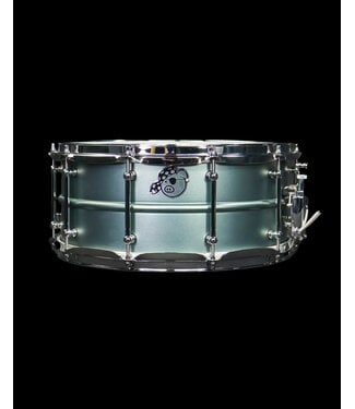 Pork Pie Pork Pie 14" x 6.5" Seamless Aluminum Snare Drum, Deep Sage Metallic