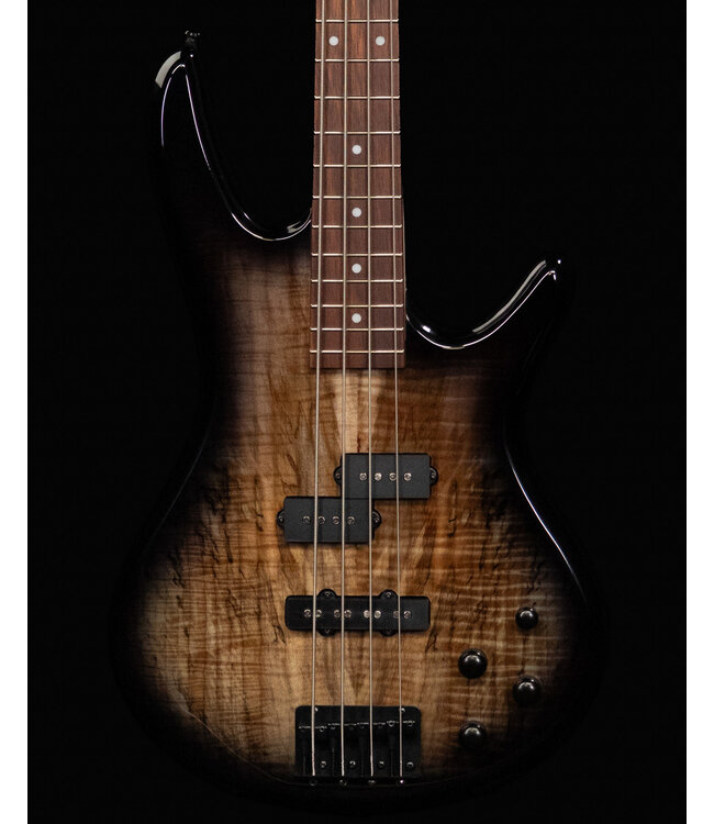 Ibanez GSR200SM 4-String Bass, Spalted Natural Grey Burst