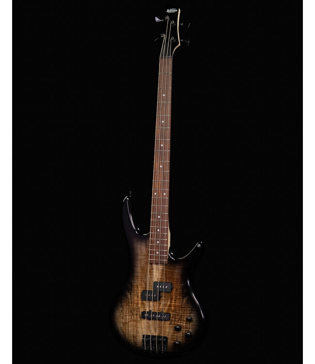 Ibanez GSR200SM 4-String Bass, Spalted Natural Grey Burst