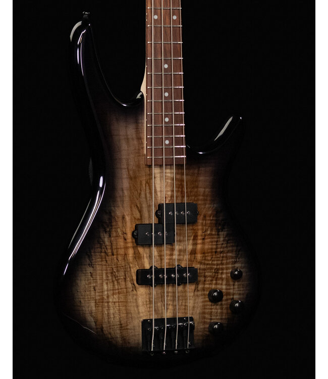 Ibanez GSR200SM 4-String Bass, Spalted Natural Grey Burst