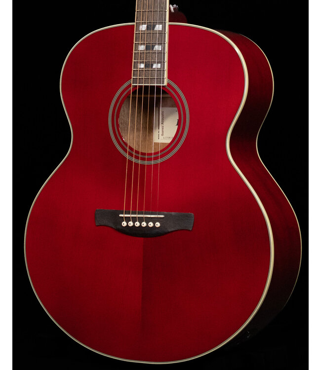 Ibanez AJ70M1E Artwood Series A/E Acoustic Guitar, Wine Red
