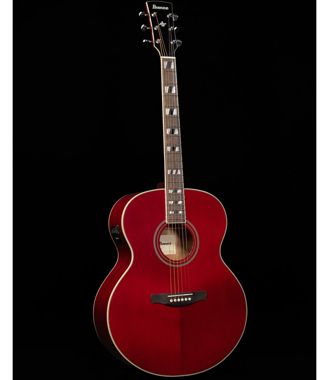 Ibanez AJ70M1E Artwood Series A/E Acoustic Guitar, Wine Red