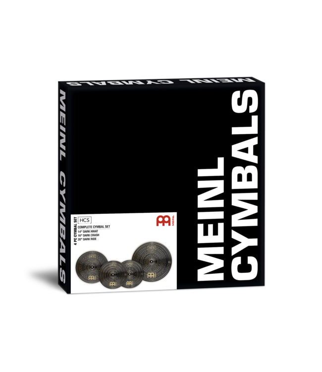 Meinl HCS Dark Cymbal Pack, 14" Hi Hats, 16" Crash, 20" Ride
