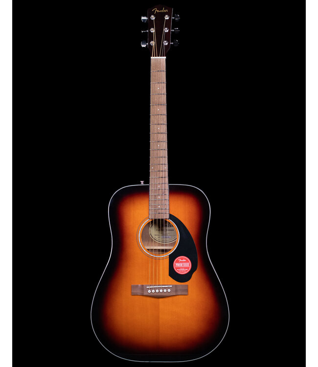 Fender CD-60 Dreadnought V3 with Case, Walnut FB, Sunburst