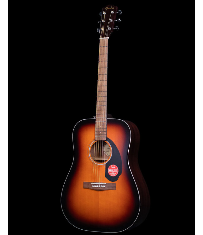 Fender CD-60 Dreadnought V3 with Case, Walnut FB, Sunburst