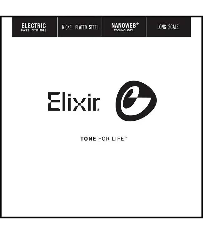 Elixer Single Nickel Nanoweb Bass String, .085
