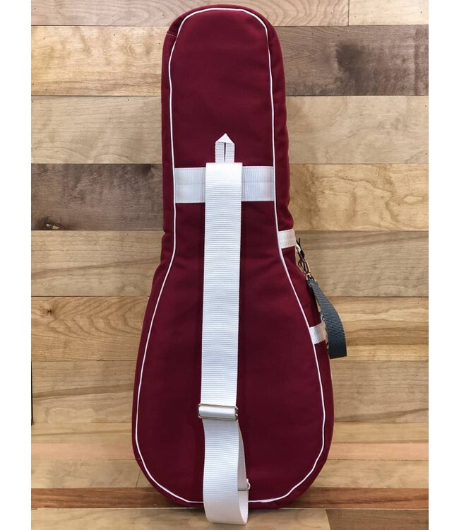 GiGY Tenor Ukulele Gig Bag - Royal Red/White, Includes Mini Tote & Handle