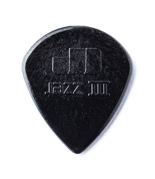 Dunlop Jazz 3 Nylon Black Stiffo Picks, 6-pack