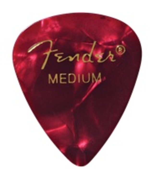 Fender Red Moto Medium Picks, 12pk