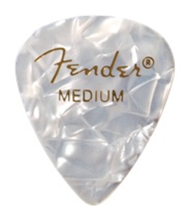 Fender White Moto Medium Picks, 12pk