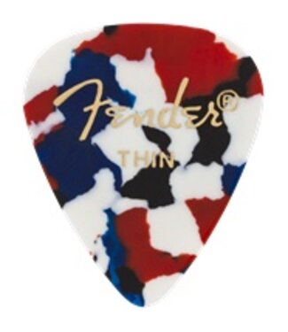 Fender Fender Classic Celluloid Standard Thin Picks, Confetti, 12 Pack