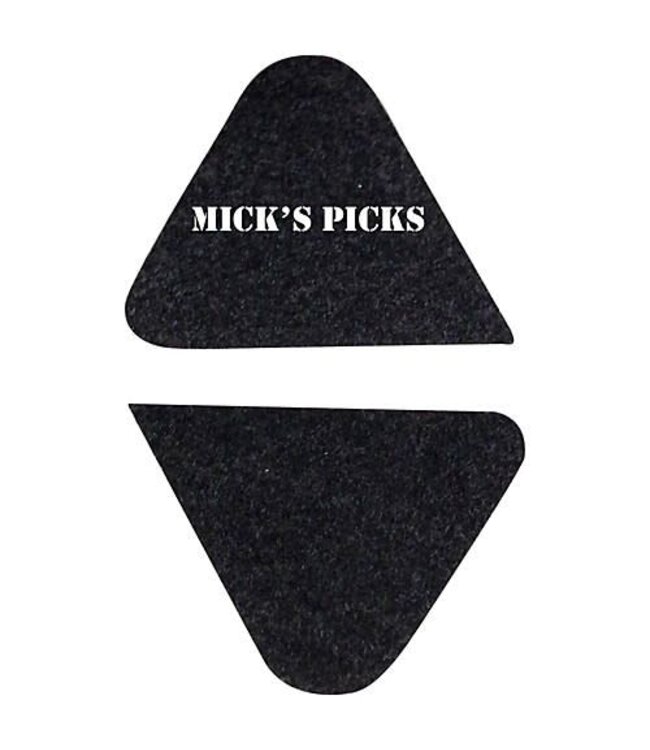 Mick's Picks UKE-1 Triad Black Felt 2.5mm Ukulele Picks, 2pk