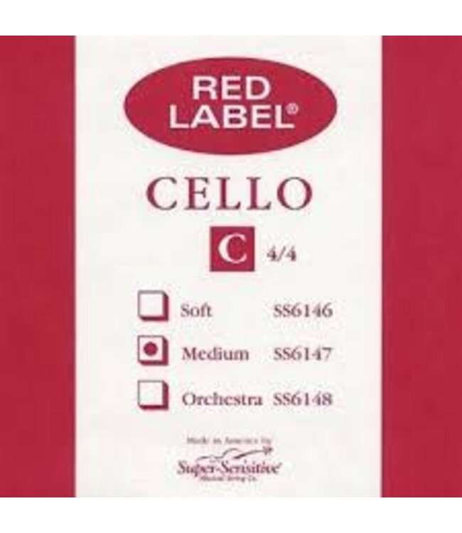 Super-Sensitive Red Label Single 4/4 C Cello String